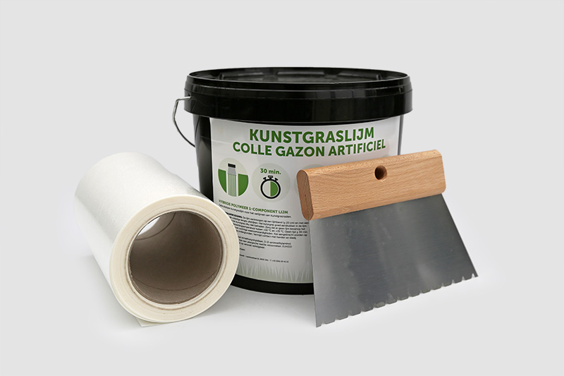 Kunstgraslijm emmer + lijmband + GRATIS lijmkam (25 m verlijmen)